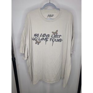 Popular Poison No Love Lost No Love Found Butterfly Graphic Tee Shirt 5XL